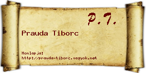 Prauda Tiborc névjegykártya